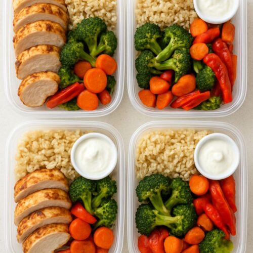 Finished high-protein bowl ready to eat.